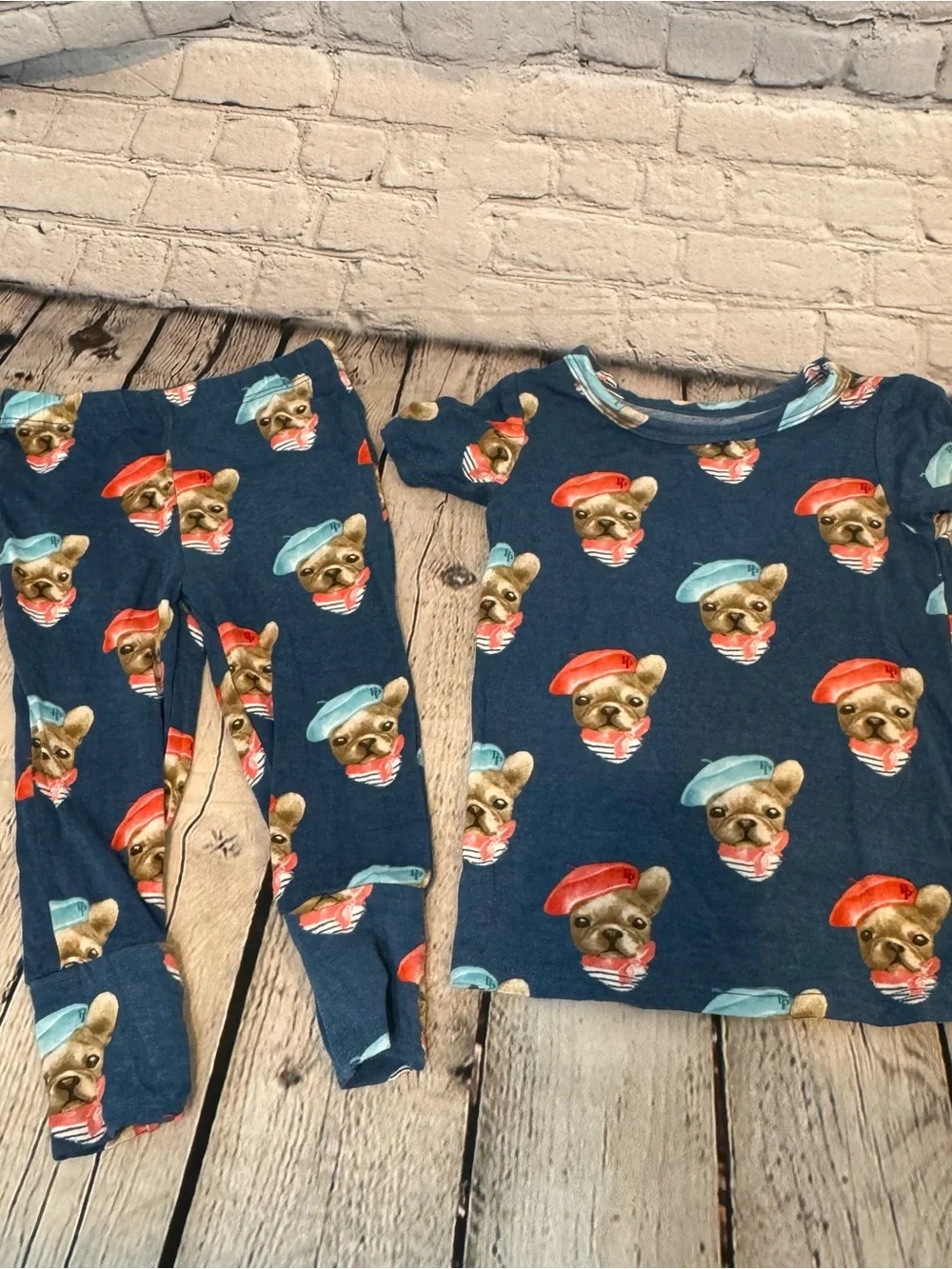Posh Peanut Paris Dogs Bamboo Short Sleeve Pajama Set